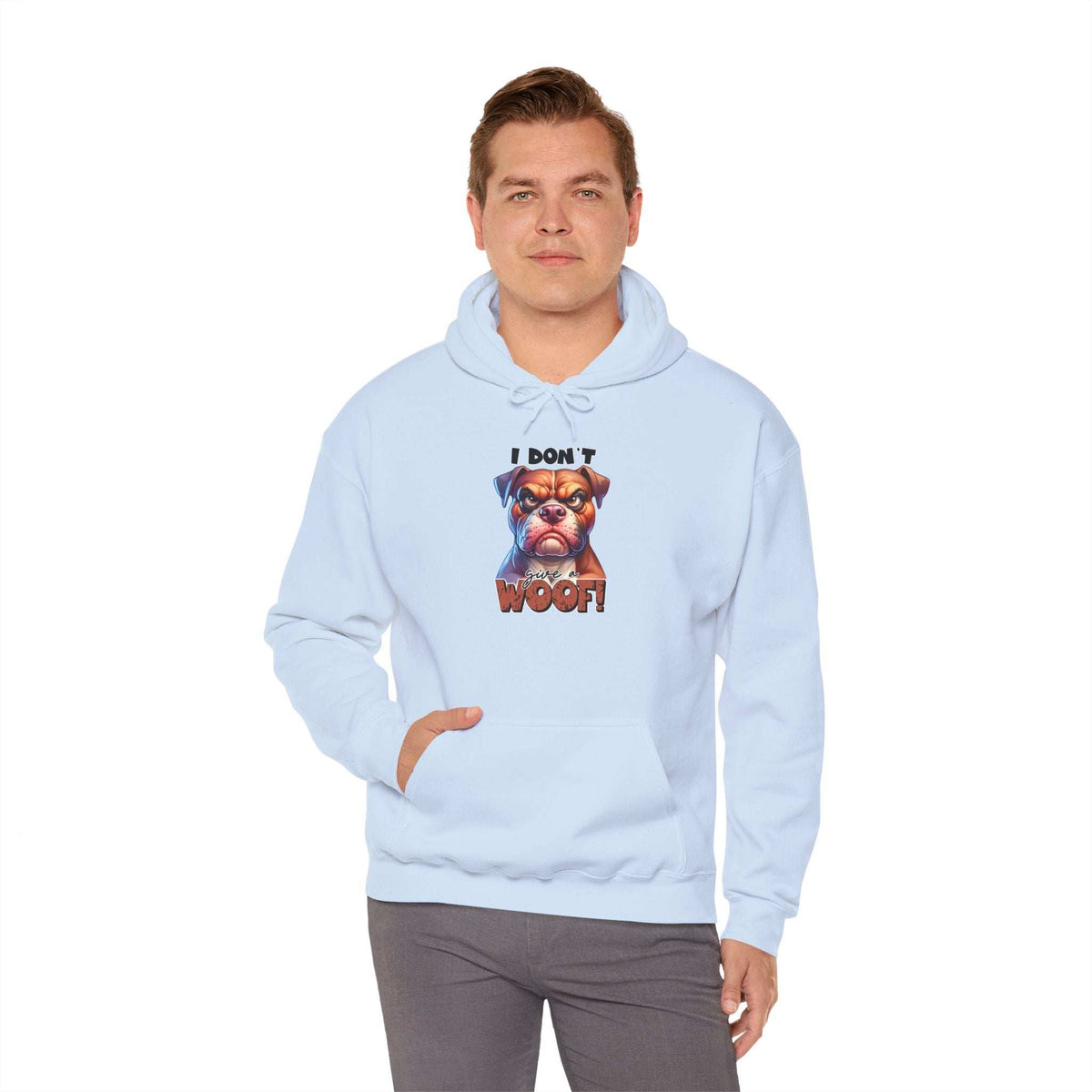Fun Dog-Themed Unisex Hoodie - "I Don't Give a Woof"