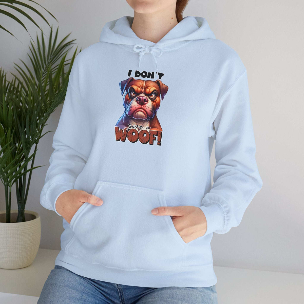 Fun Dog-Themed Unisex Hoodie - "I Don't Give a Woof"