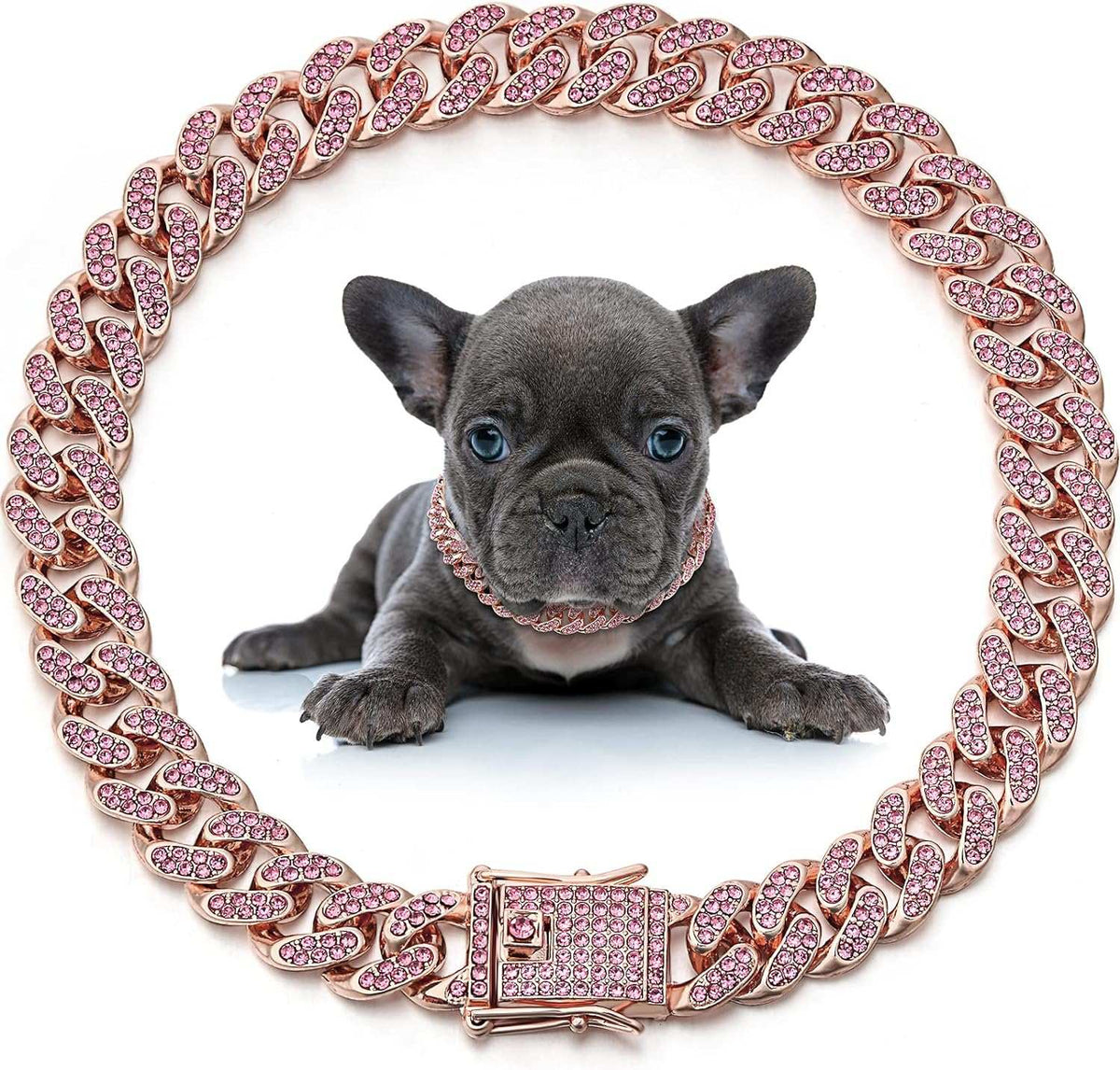 Dog & Cat Metal Chain Crystal Collar Necklace Pet Jewelry - Accessories For Small Medium Large Dogs & Cats