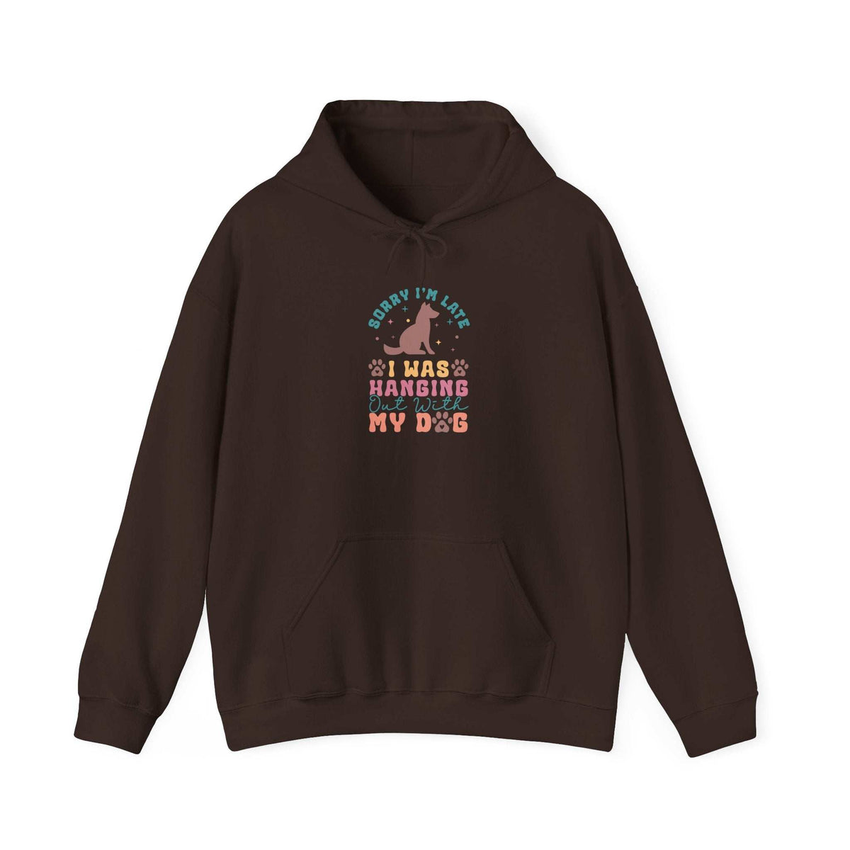 Funny Dog Lover Sweatshirt - "Sorry I'm Late, I Was Hanging Out With My Dog" - Unisex Heavy Blend™ Hoodie