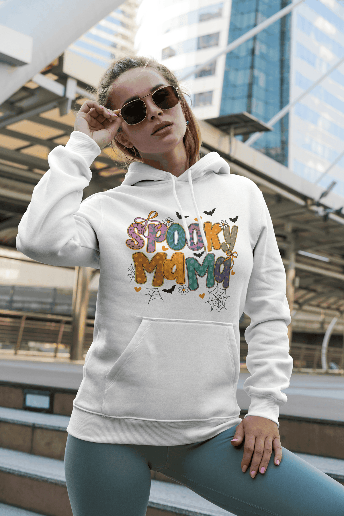 Halloween Spooky Mama Hoodie Sweatshirt - Mom Halloween Style