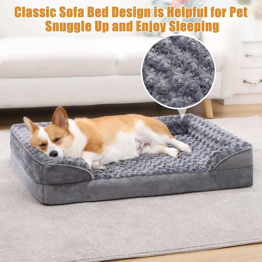 Chew Proof Orthopedic Dog Sofa - Washable Luxury Bed