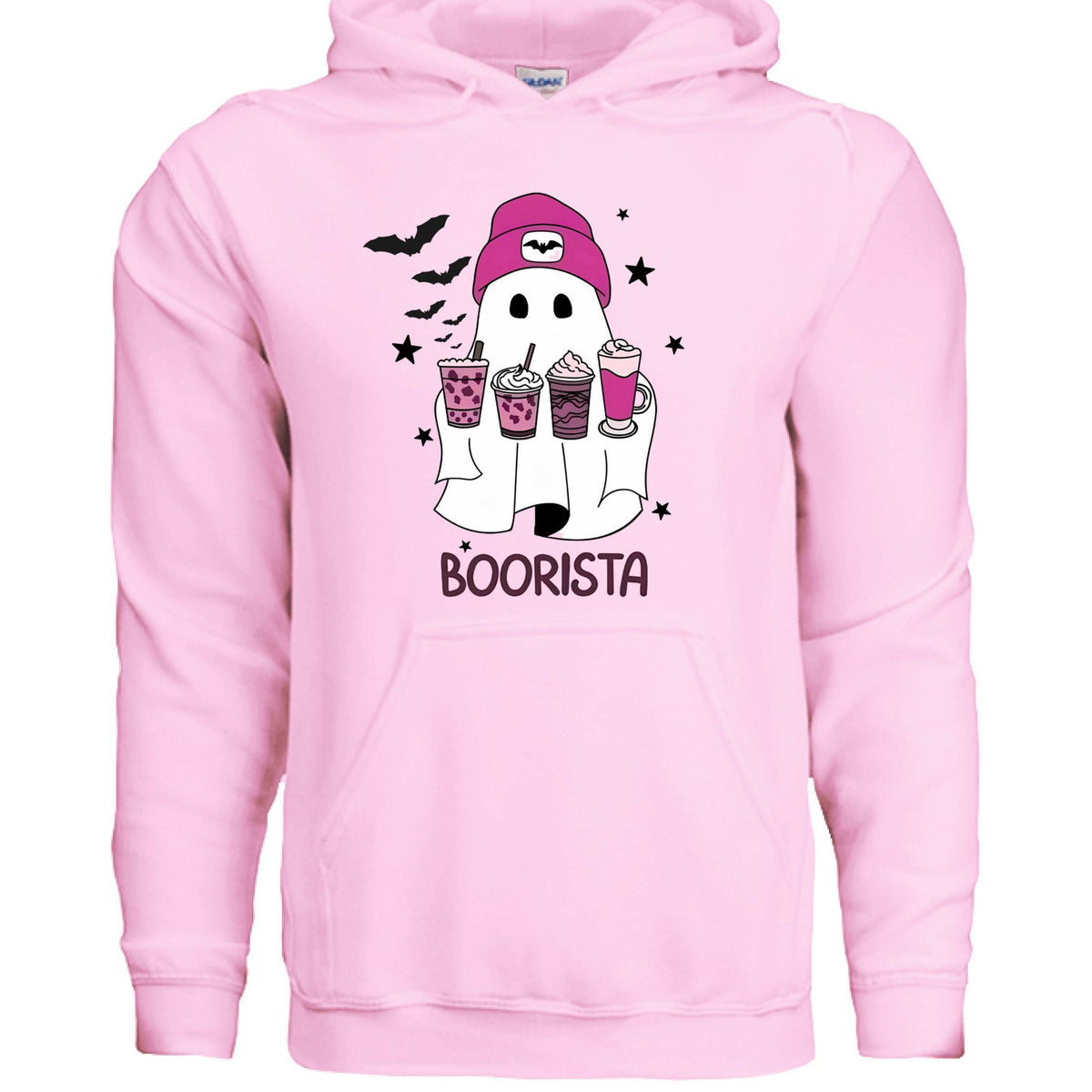 Cute Ghost Boorista Hoodie Sweatshirt - Coffee Halloween Style