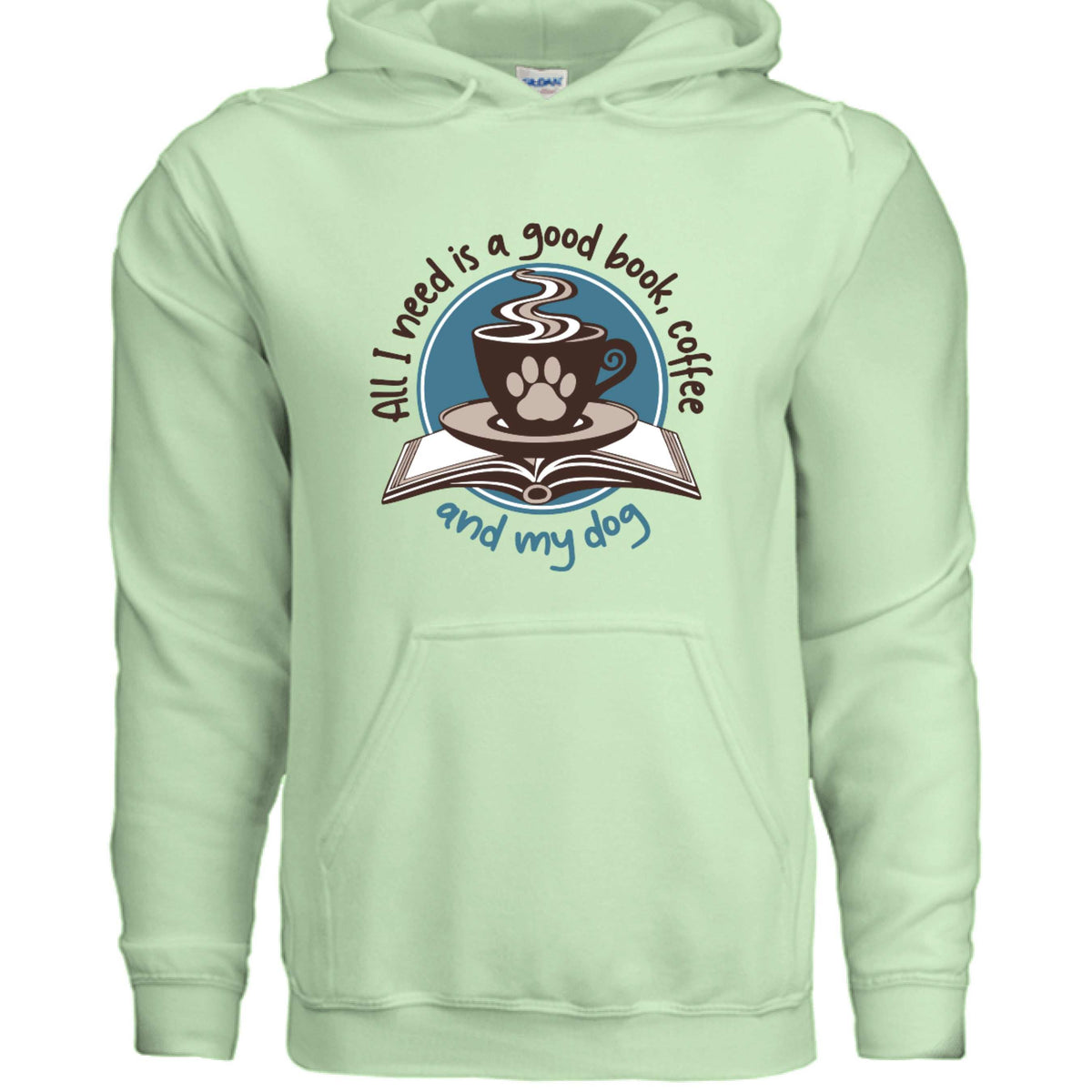 Book Coffee Dog Hoodie Sweatshirt - Bookworm Pet Parent