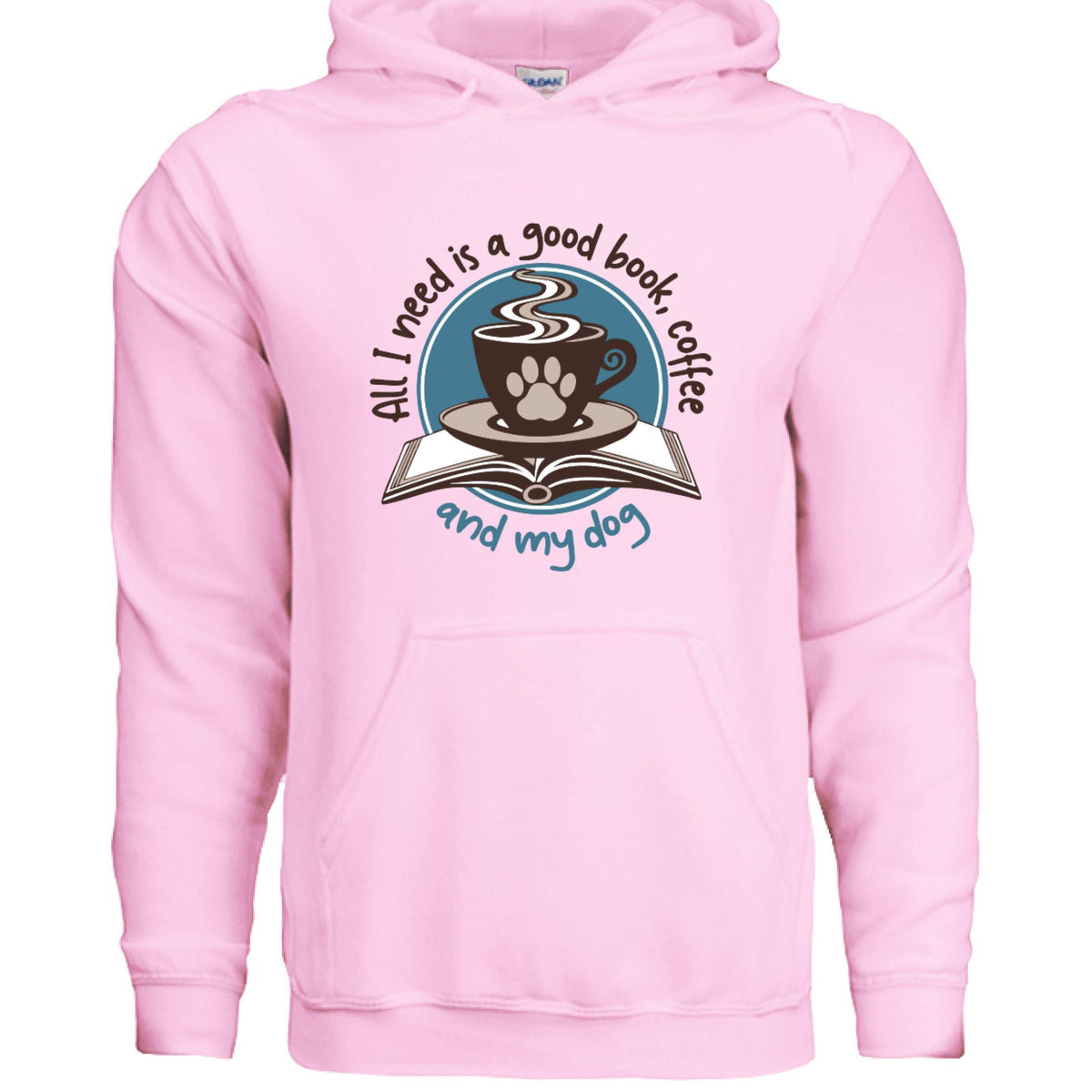 Book Coffee Dog Hoodie Sweatshirt - Bookworm Pet Parent