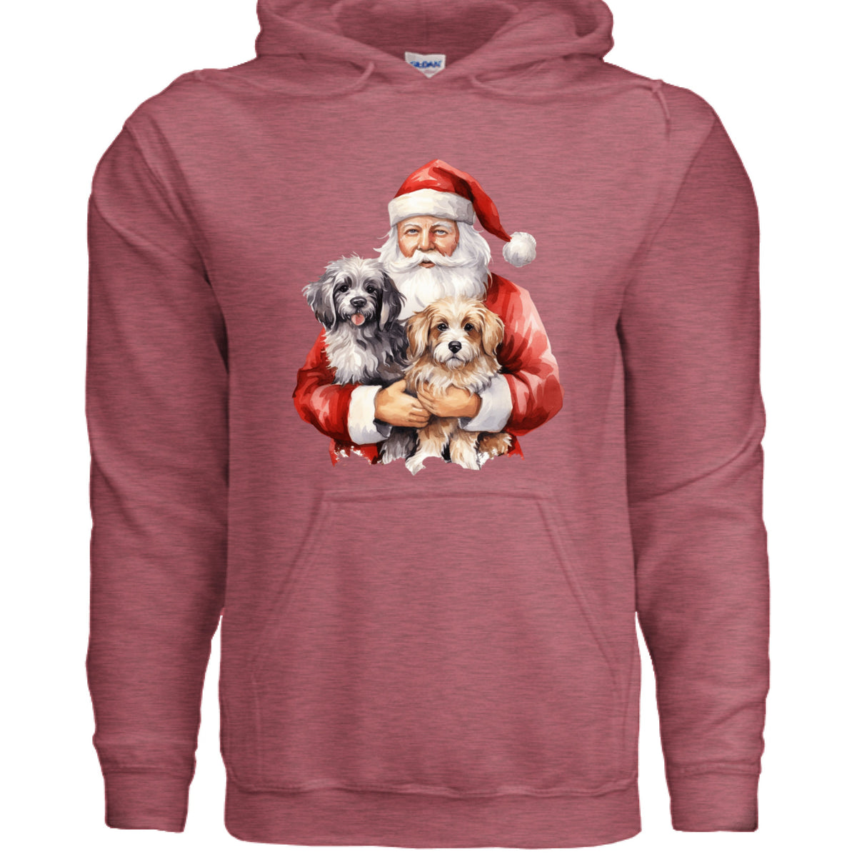 Puppy Love Santa Hoodie - Festive Christmas Sweatshirt