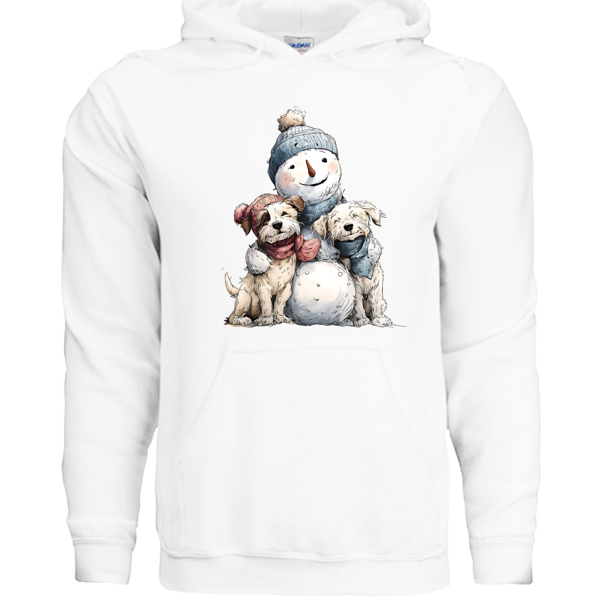 Snowman Hugs Hoodie - Cozy Winter Pet Lover Sweatshirt