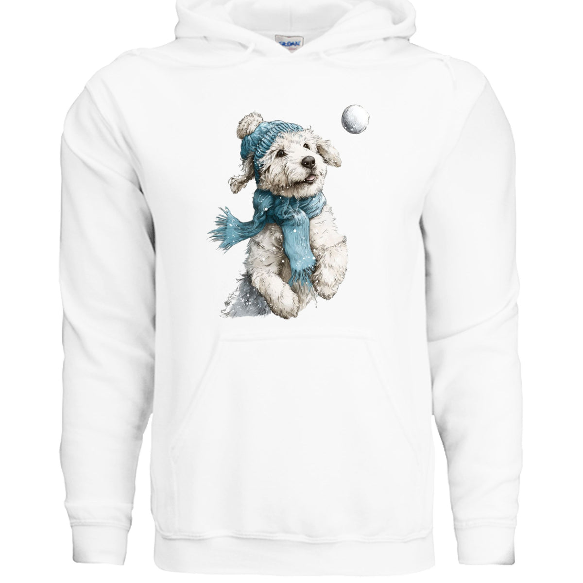 Snowball Fetch Hoodie - Whimsical Dog Lover Sweatshirt