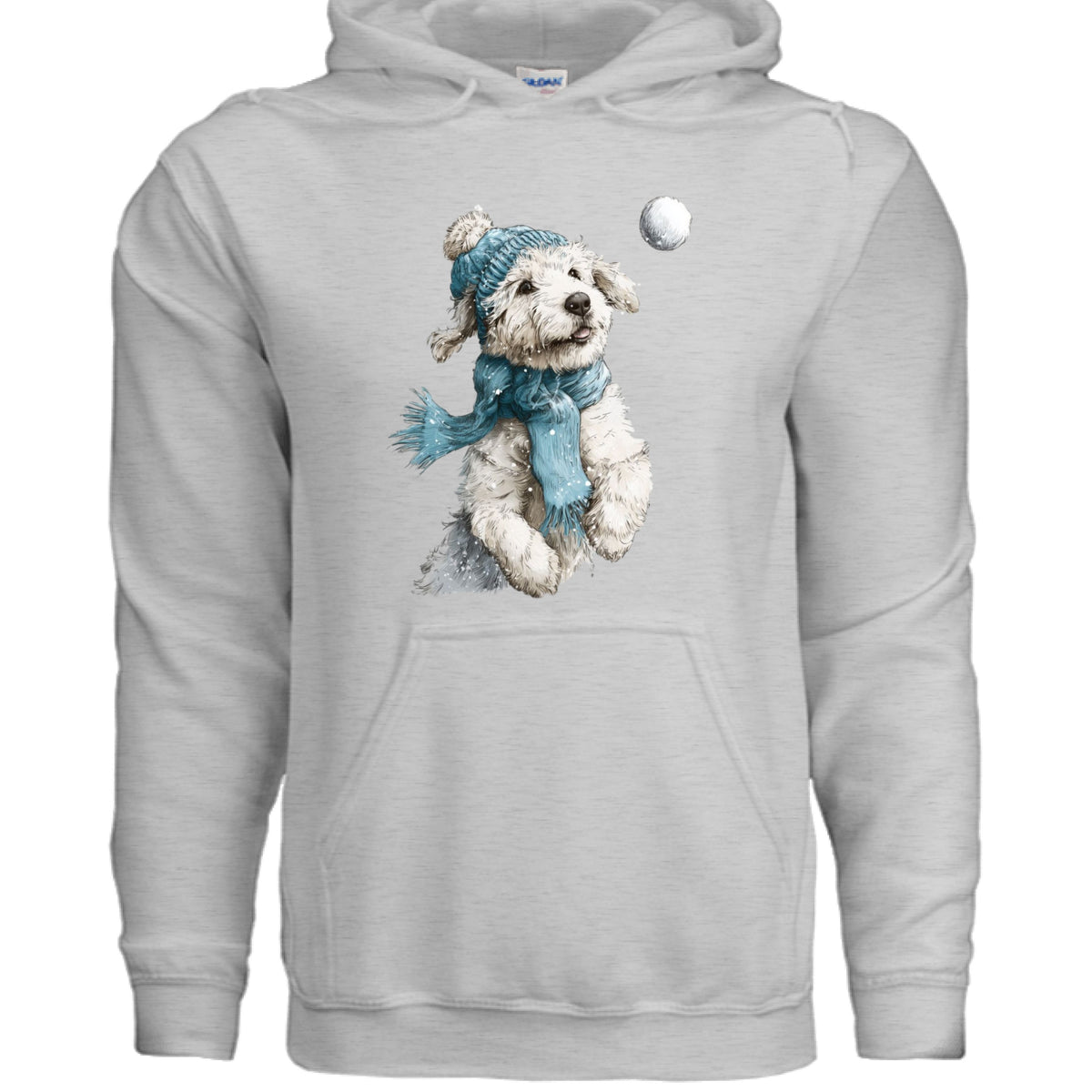 Snowball Fetch Hoodie - Whimsical Dog Lover Sweatshirt