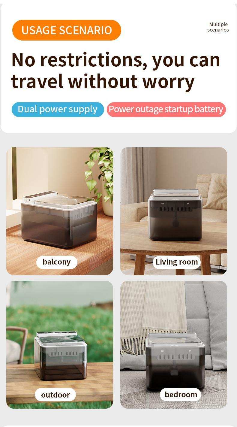 Wireless Charging Battery Driven 304 Stainless Steel Cat Automatic Induction Pet Water Fountain
