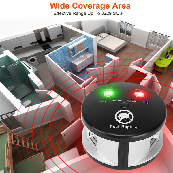 Ultrasonic Pest Repellent - 4 Modes for 3229 Sq Ft