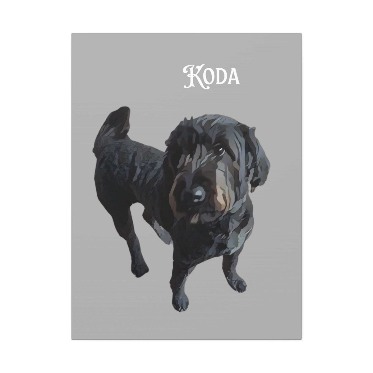 PAW-sonalized Light Grey Canvas Print | Upload Photo~Choose size