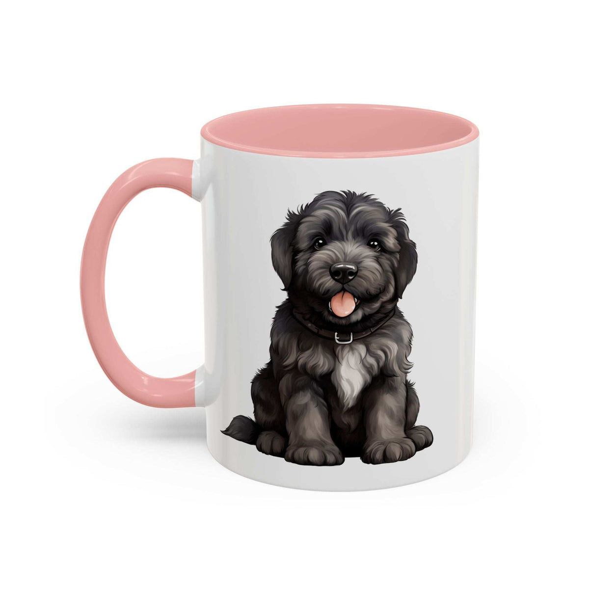 Cute Bouvier Des Flanders Dog Design Accent Coffee Mug - 11oz & 15oz