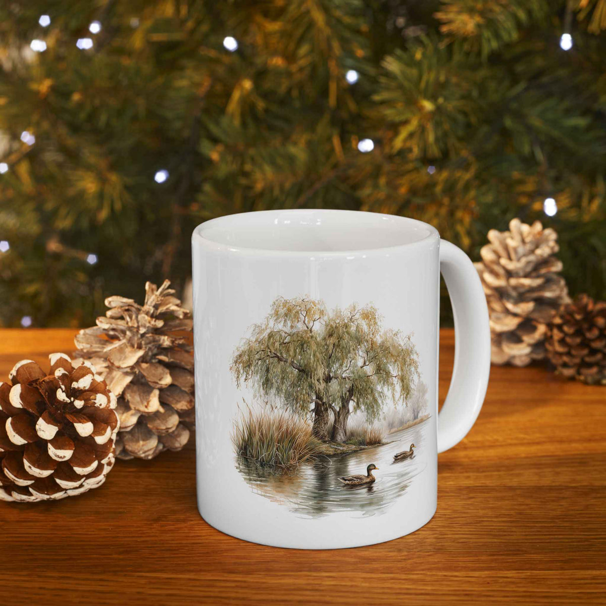 Vintage Country Ceramic Mug - Rustic Animal Coffee Cup