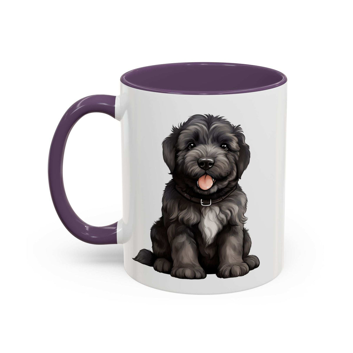 Cute Bouvier Des Flanders Dog Design Accent Coffee Mug - 11oz & 15oz