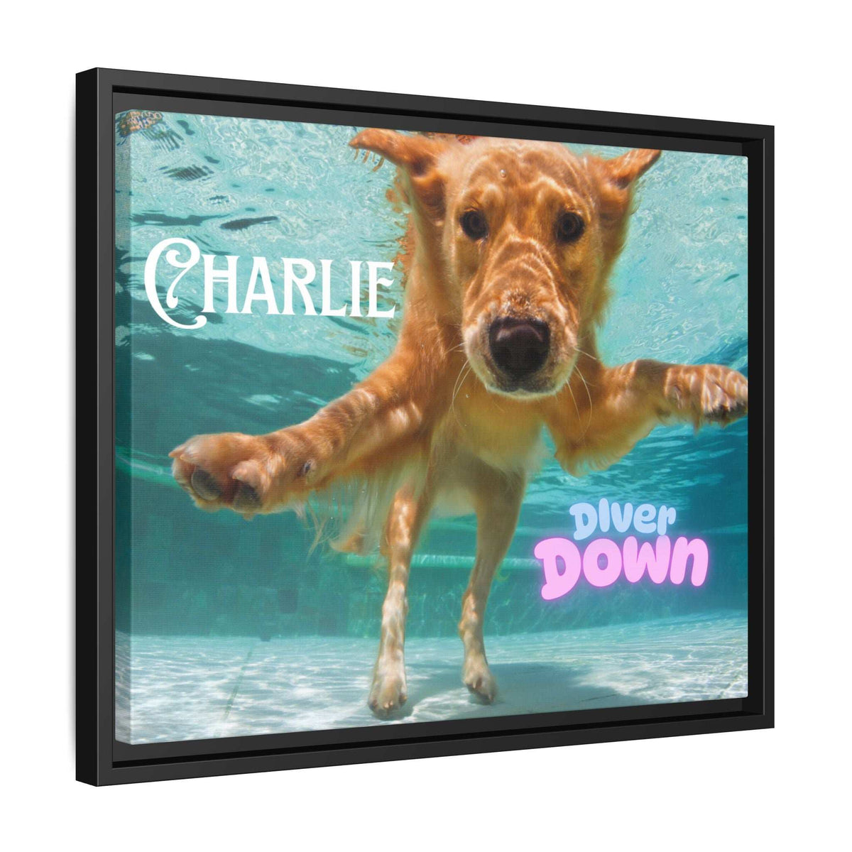 Framed Personalized Landscape Photo Canvas Wall Art - 'Add your Caption'