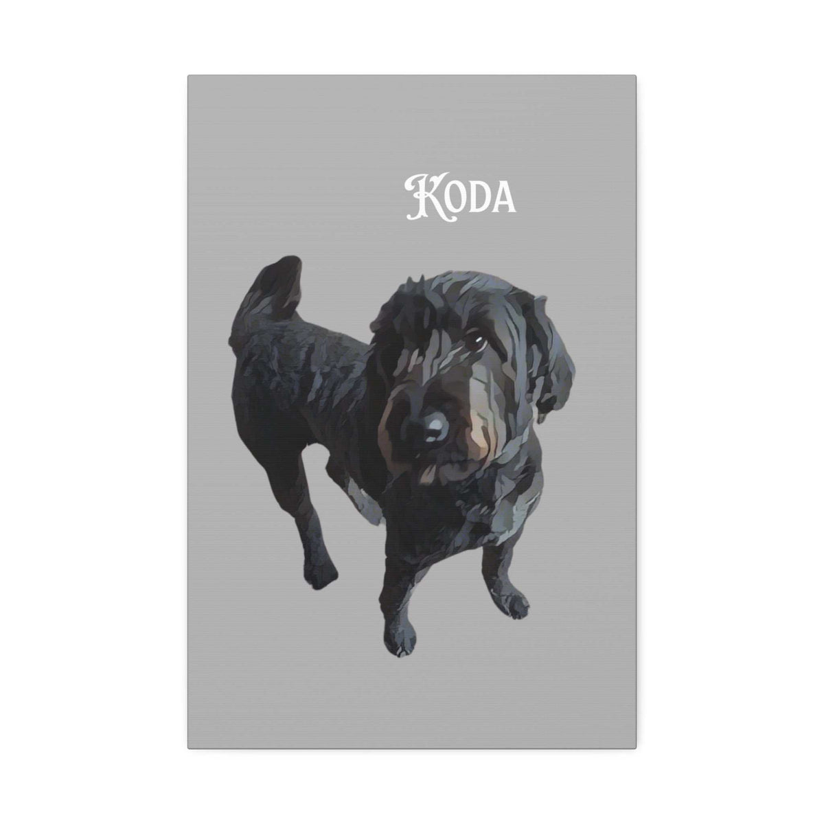 PAW-sonalized Light Grey Canvas Print | Upload Photo~Choose size