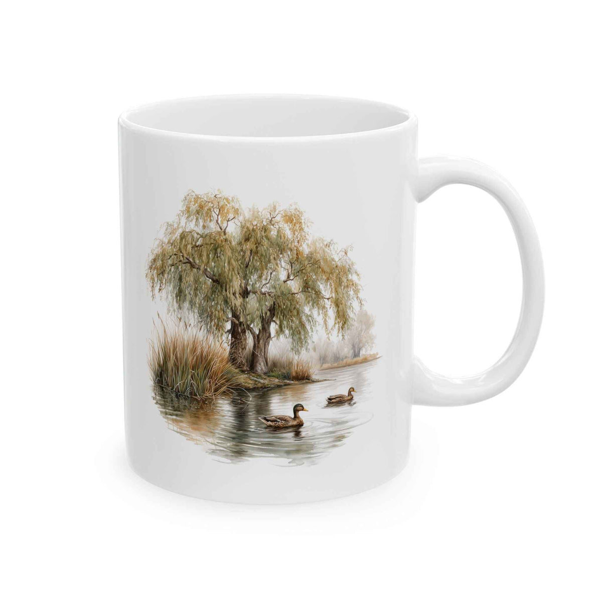 Vintage Country Ceramic Mug - Rustic Animal Coffee Cup