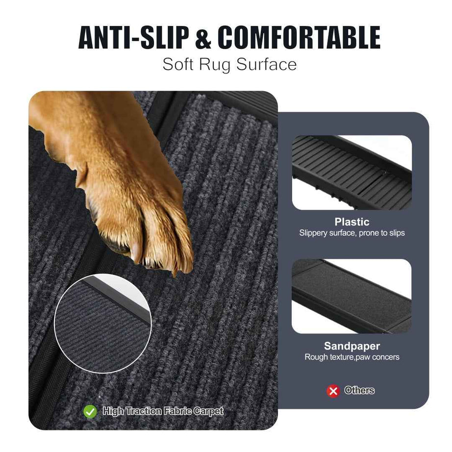 Dog Ramp For Car 71 Long  19.5 Wide Portable Dog Ramps For Large Dogs With Non-Slip Rug Surface Dog Car Ramp For SUV Car  Truck, Folding Dog Ramp Up To 250LBS