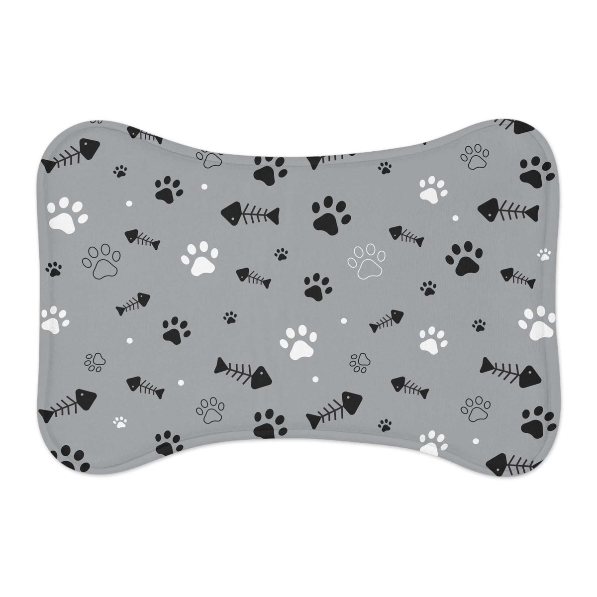 Stylish Pet Feeding Mat with Paw Print Design - Perfect for Pet Lovers