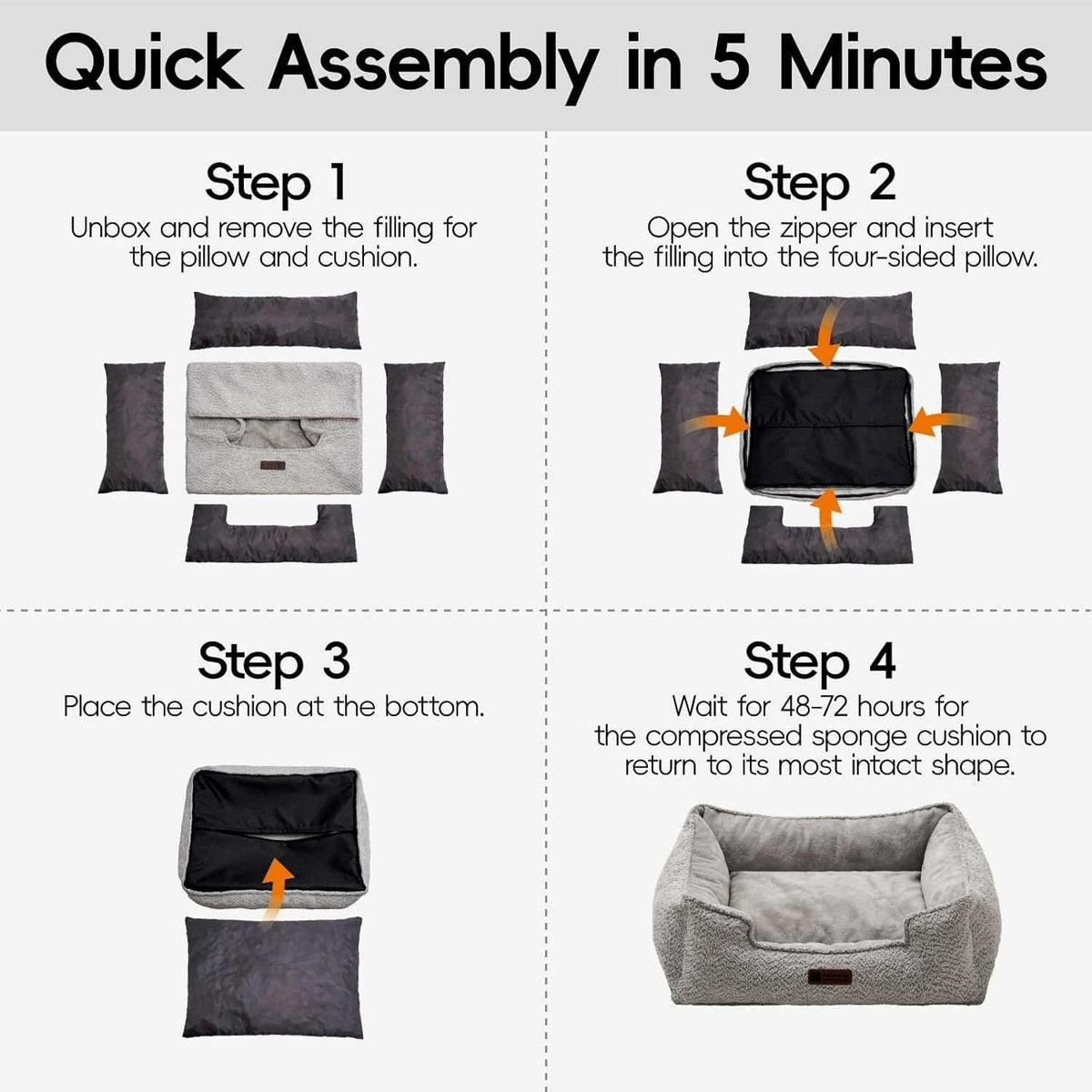 Rectangle Pet Bed - Medium Warming Calming
