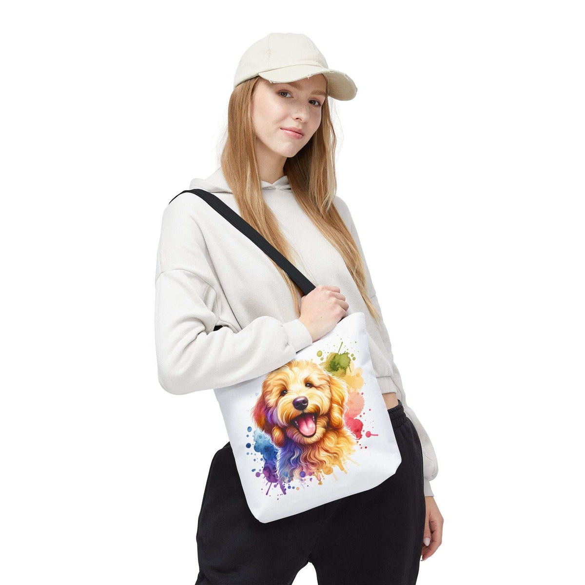 Colorful Goldendoodle Dog Lover Tote Bag - Fun Pet Art for All Occasions