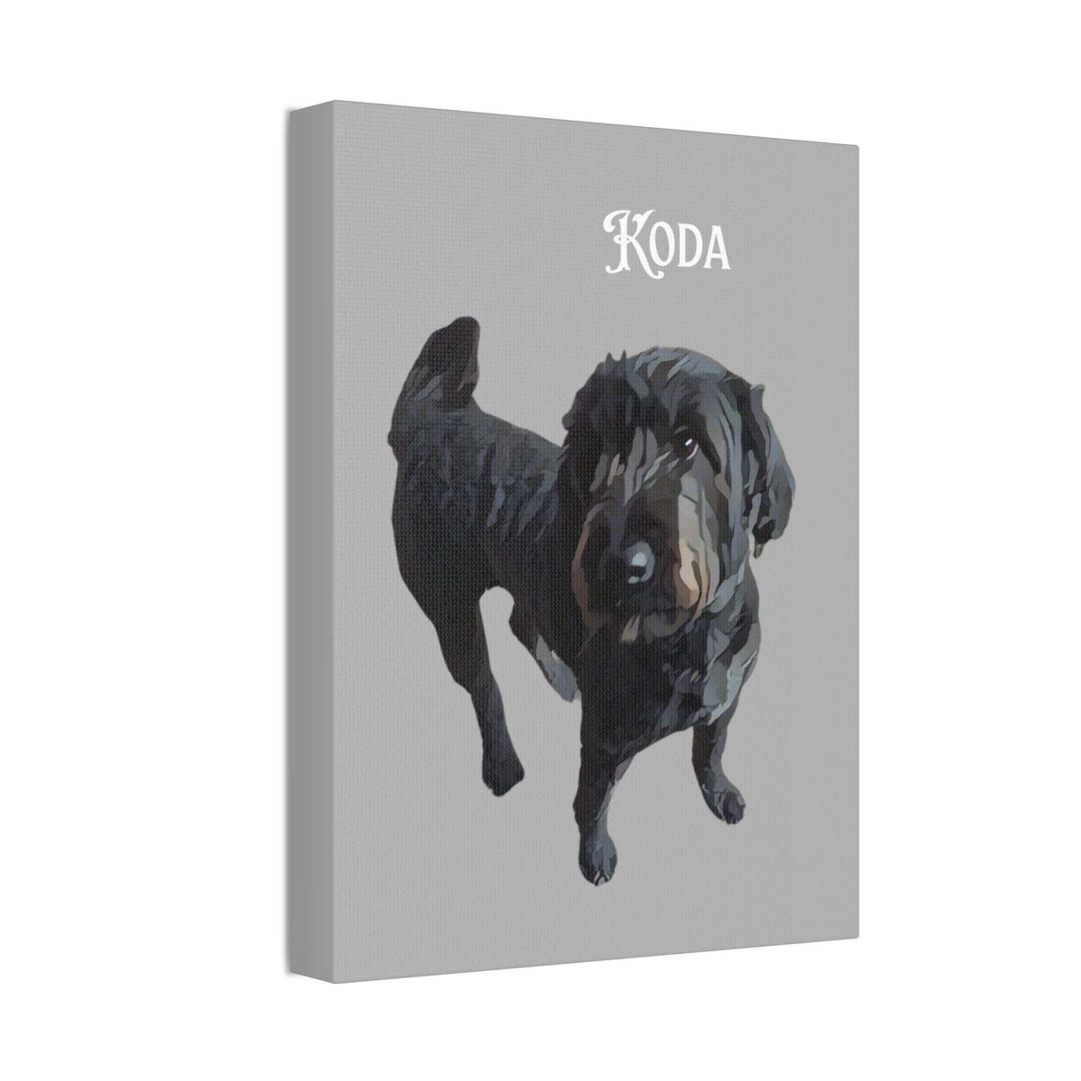 PAW-sonalized Light Grey Canvas Print | Upload Photo~Choose size