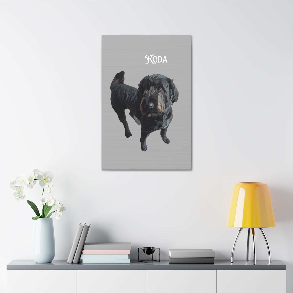 PAW-sonalized Light Grey Canvas Print | Upload Photo~Choose size