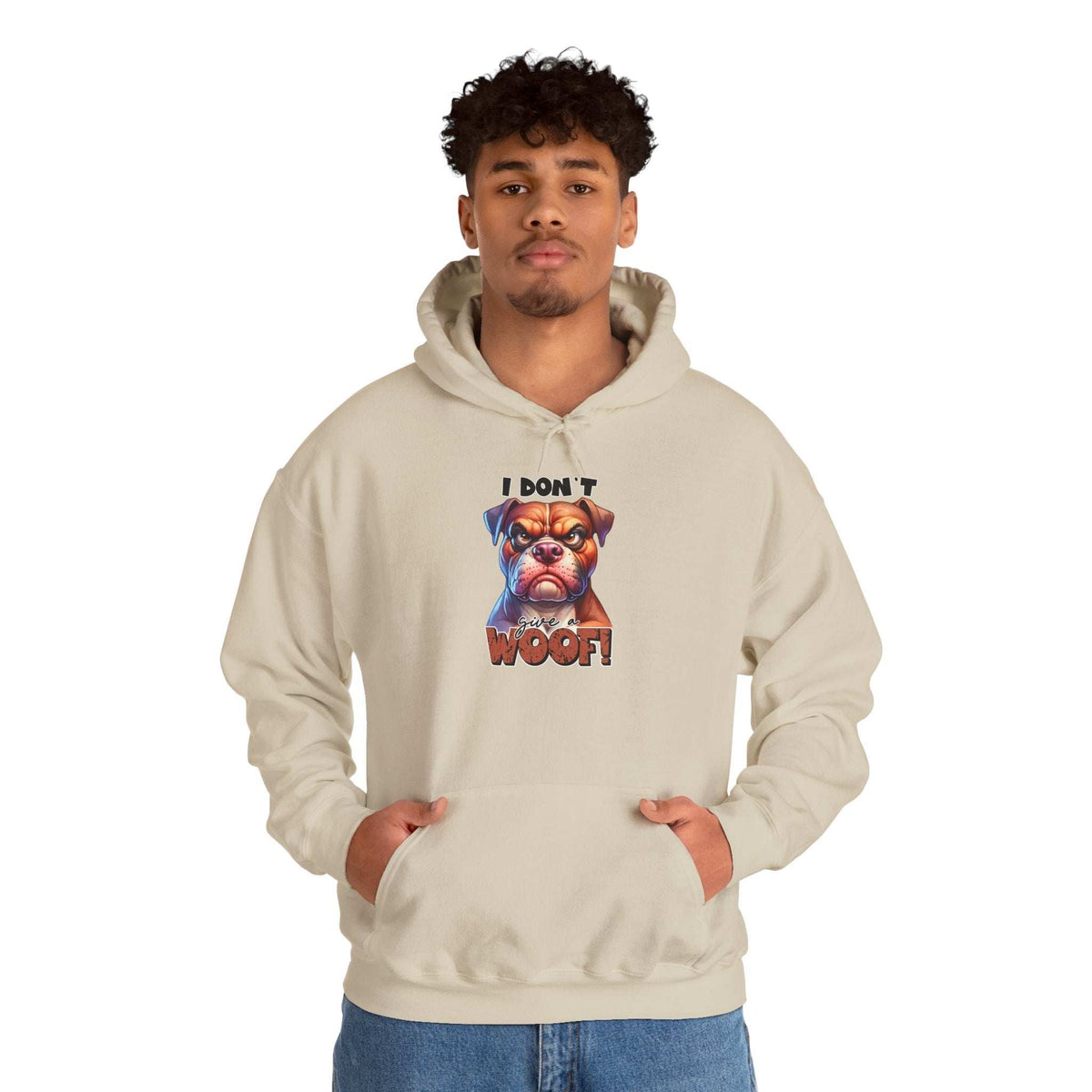 Fun Dog-Themed Unisex Hoodie - "I Don't Give a Woof"