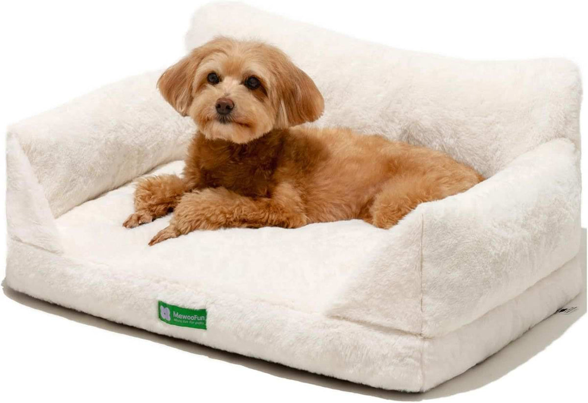 Luxury Pet Sofa Bed - Ultra-Soft Faux Rabbit Fur With Removable Cover