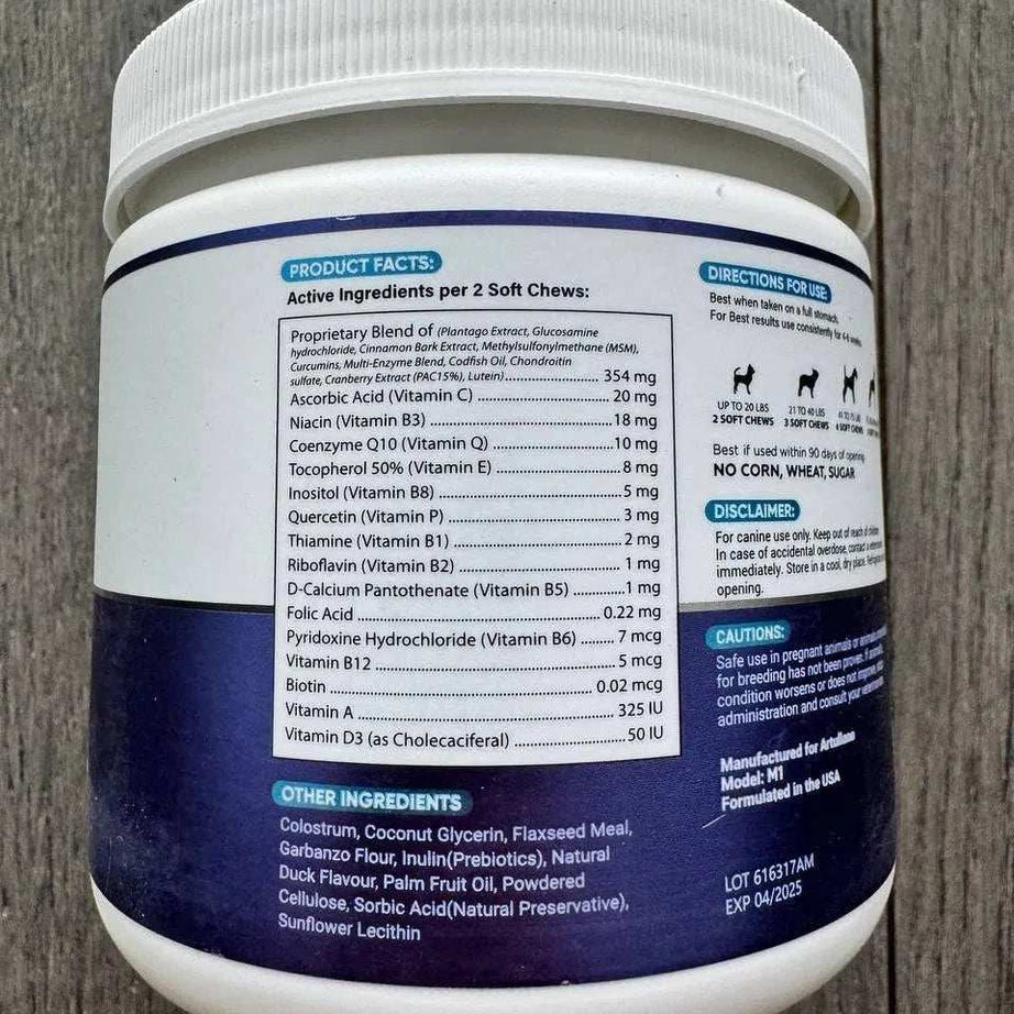Dog Multivitamin Chewable With Glucosamine 20 In 1 Dog Vitamins And Supplements Senior & Puppy Multivitamin For Dogs Pet Joint Support Health Immunity Mobility Gut Skin 120 Chews