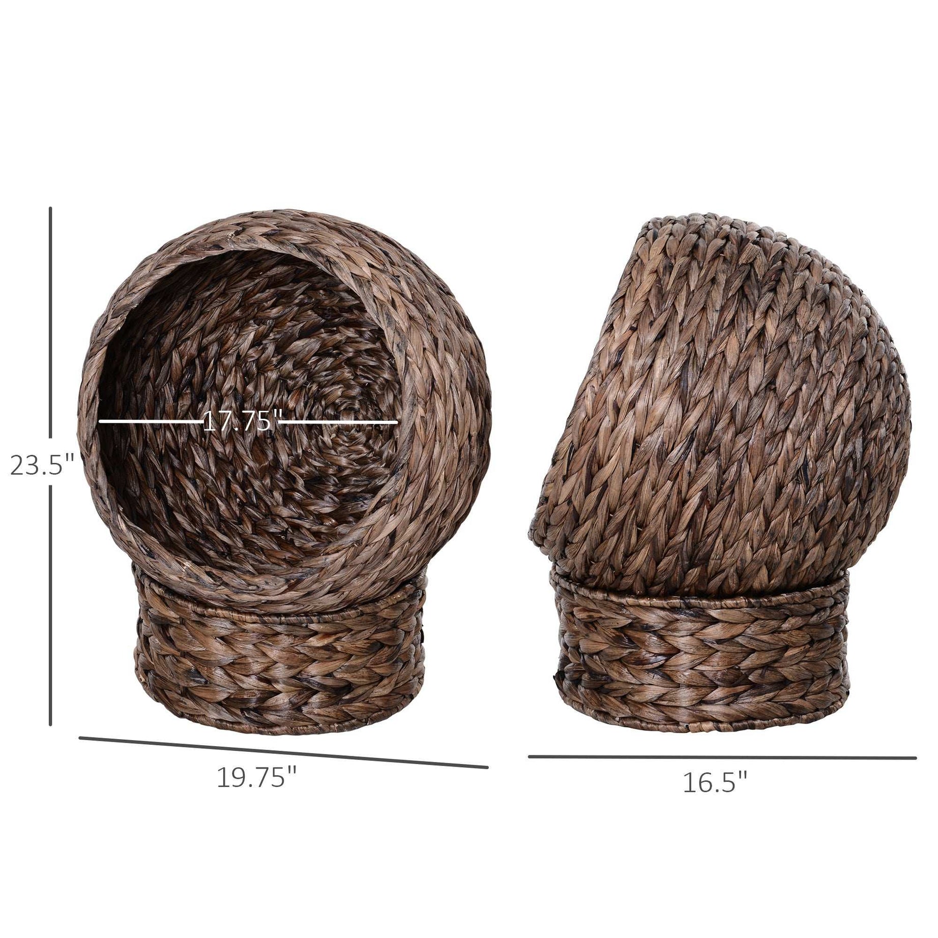 Cozy Wicker Pet Bed Dome - Natural Style