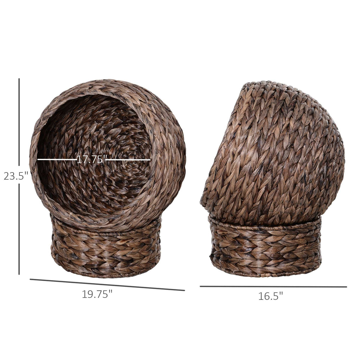 Cozy Wicker Pet Bed Dome - Natural Style