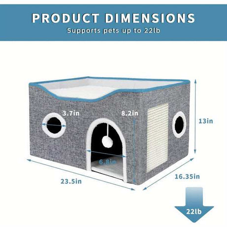Super Wide Cat House For Indoor Cats, Amazon Logistics, And Wal Mart Platform