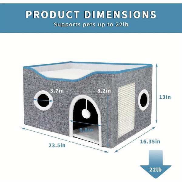 Super Wide Cat House For Indoor Cats, Amazon Logistics, And Wal Mart Platform