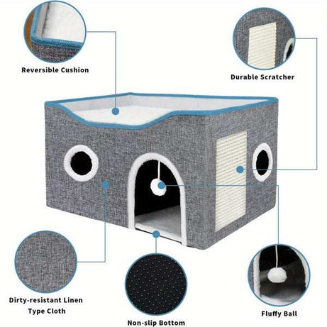 Super Wide Cat House For Indoor Cats, Amazon Logistics, And Wal Mart Platform