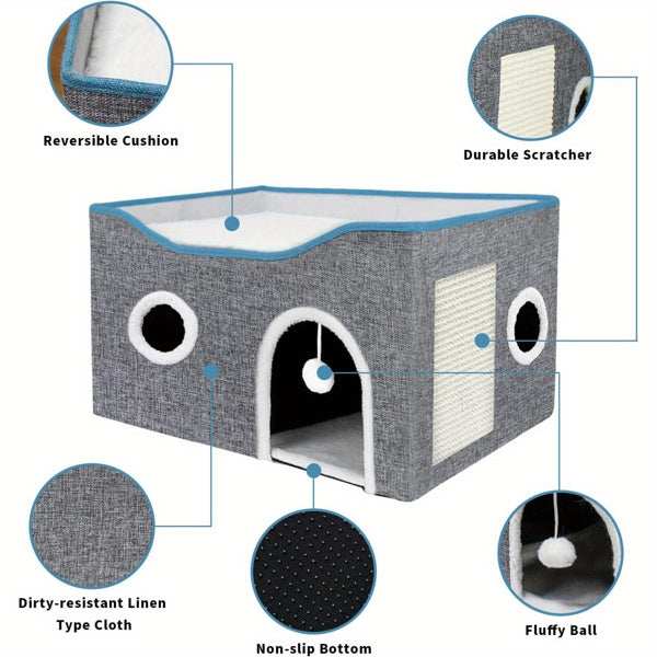 Super Wide Cat House For Indoor Cats, Amazon Logistics, And Wal Mart Platform