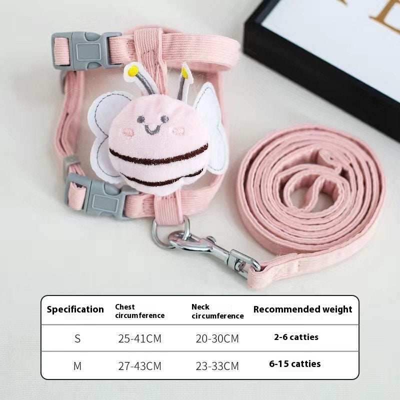 Fun "Cute Bee" Small Pet Harness & Matching Lead