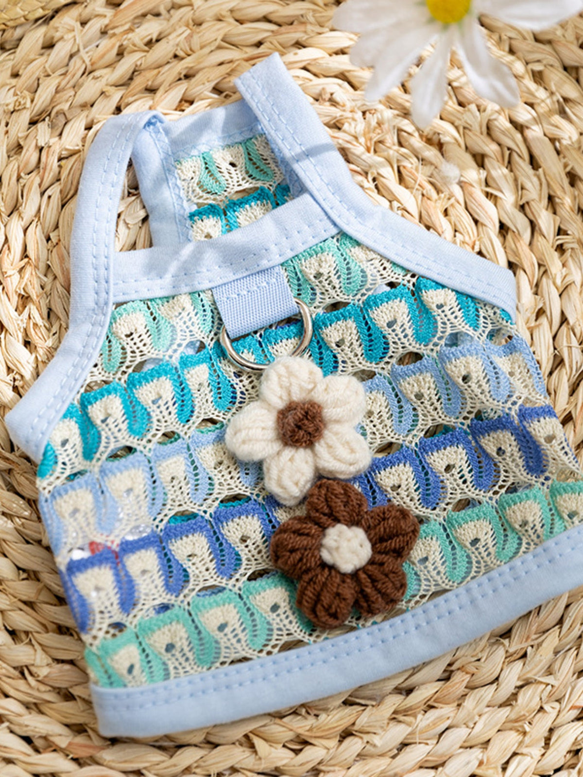 Floral Flair Breathable Pet Top - Harness-Ready