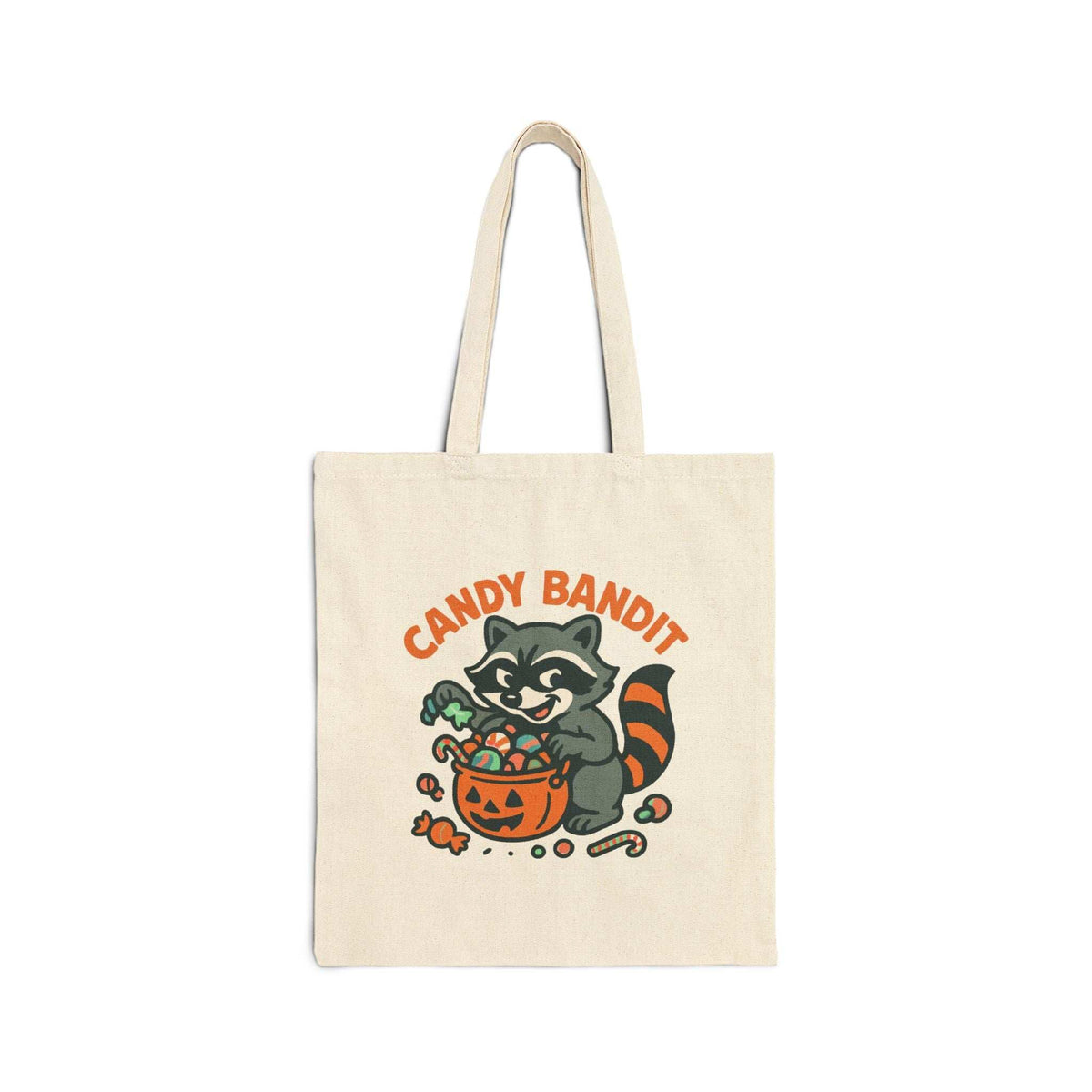 Halloween Cotton Canvas Tote Bag - Trick or Treat Candy Bandit