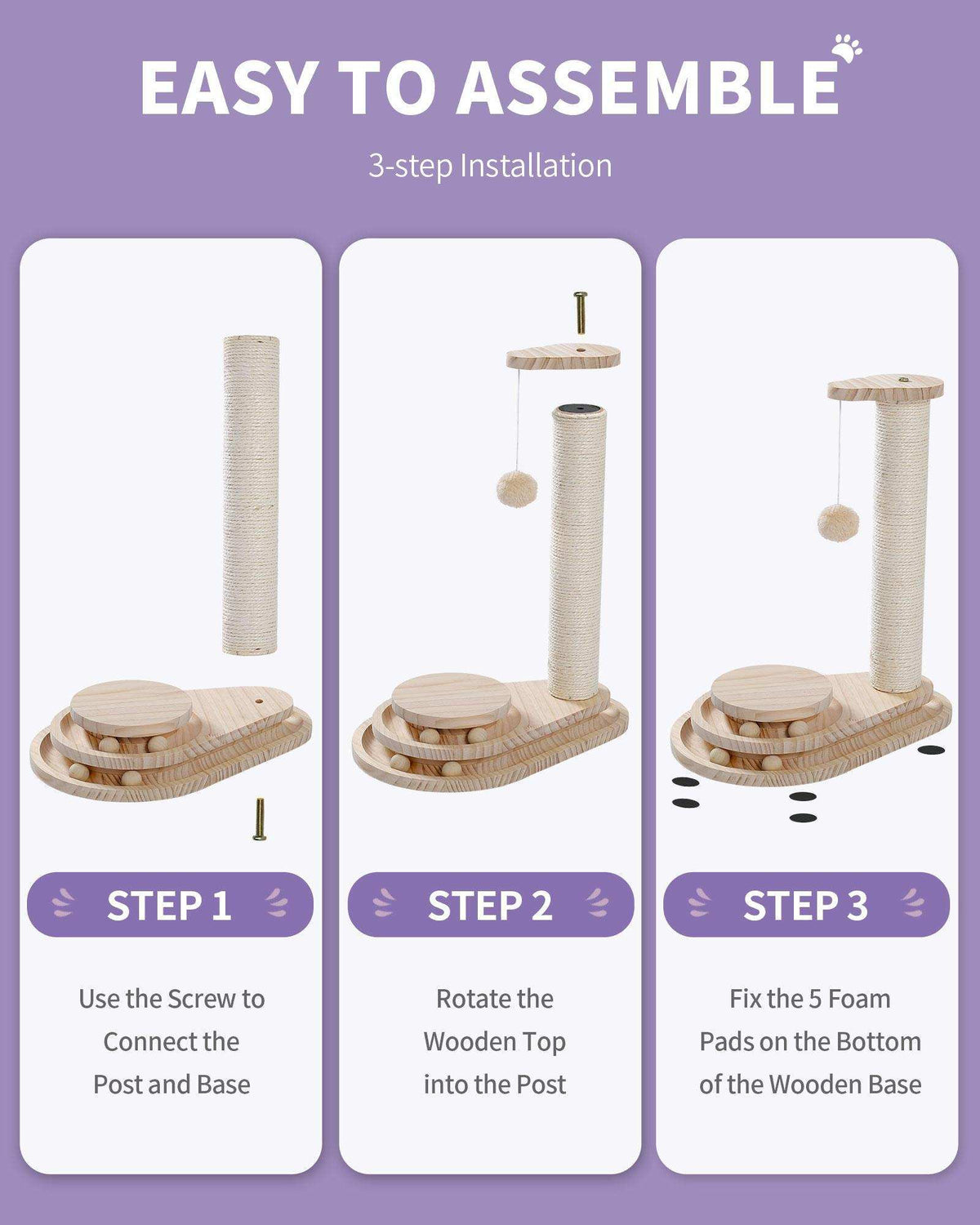 Indoor Cat Soft Scratching Board And Interactive Ball Track Toy Cat Rest And Grooming Supplies