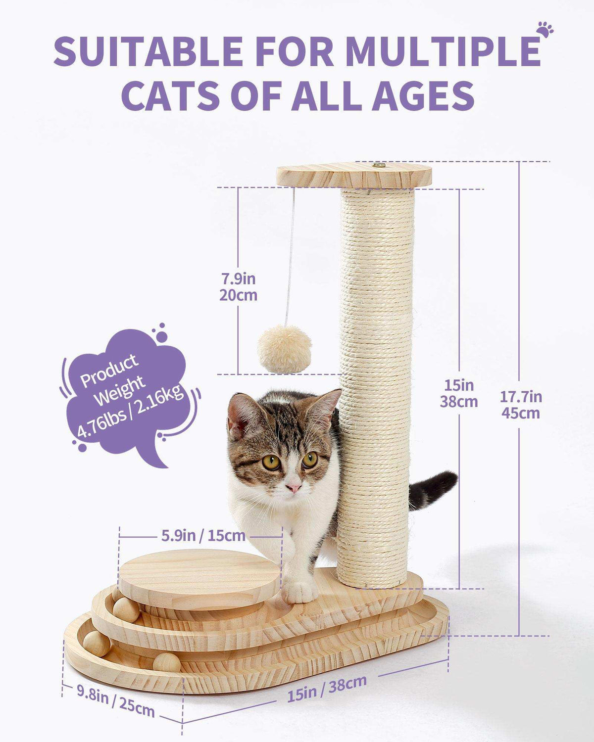 Indoor Cat Soft Scratching Board And Interactive Ball Track Toy Cat Rest And Grooming Supplies