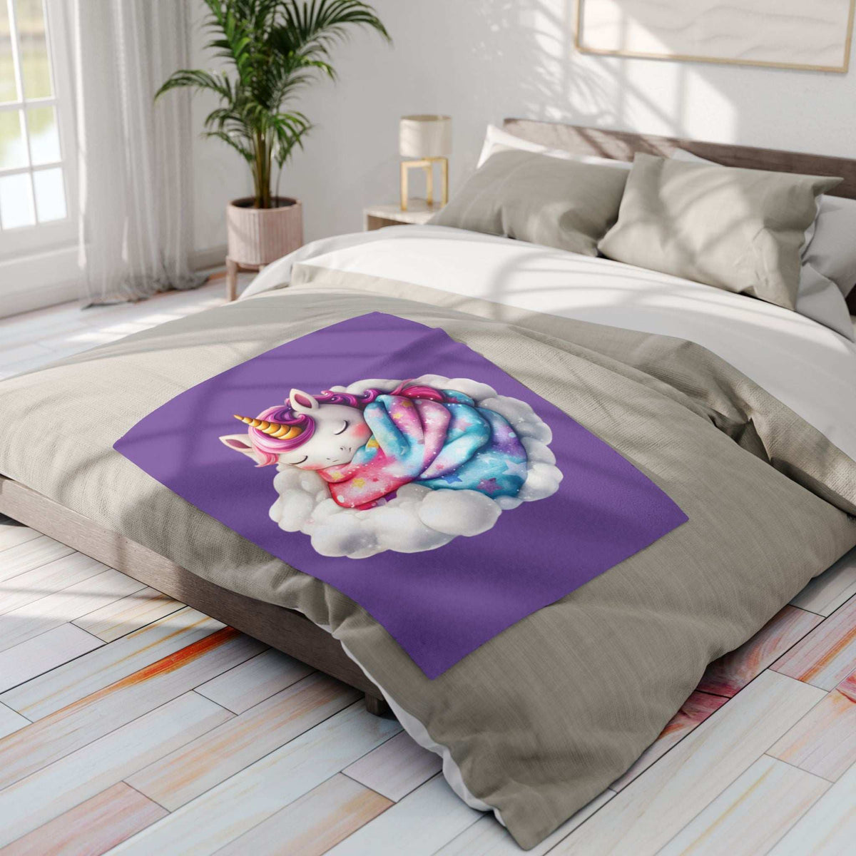 Whimsical Unicorn Fleece Blanket - Cozy Throw for Kids