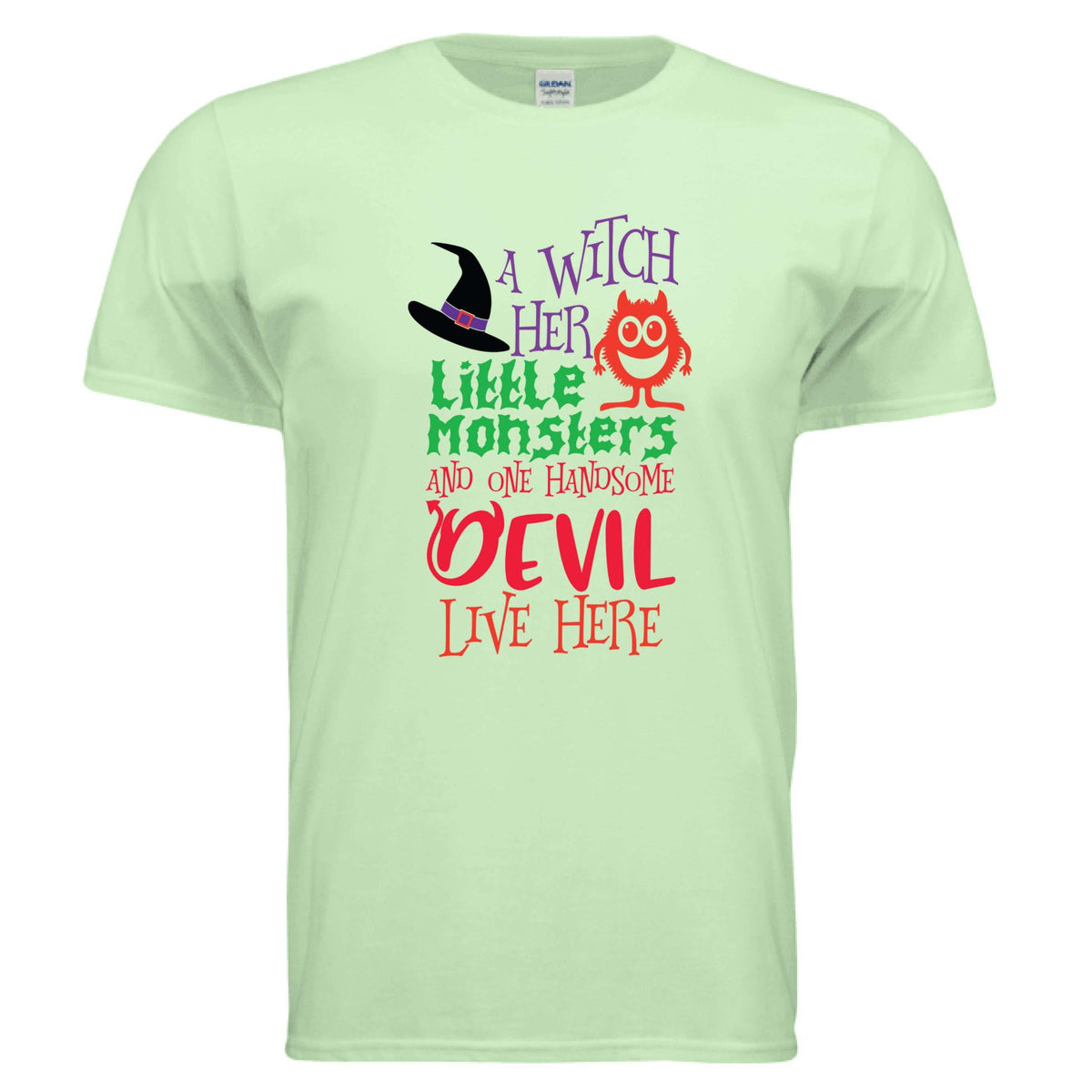 Witch and Family T-Shirt - Halloween Family Style