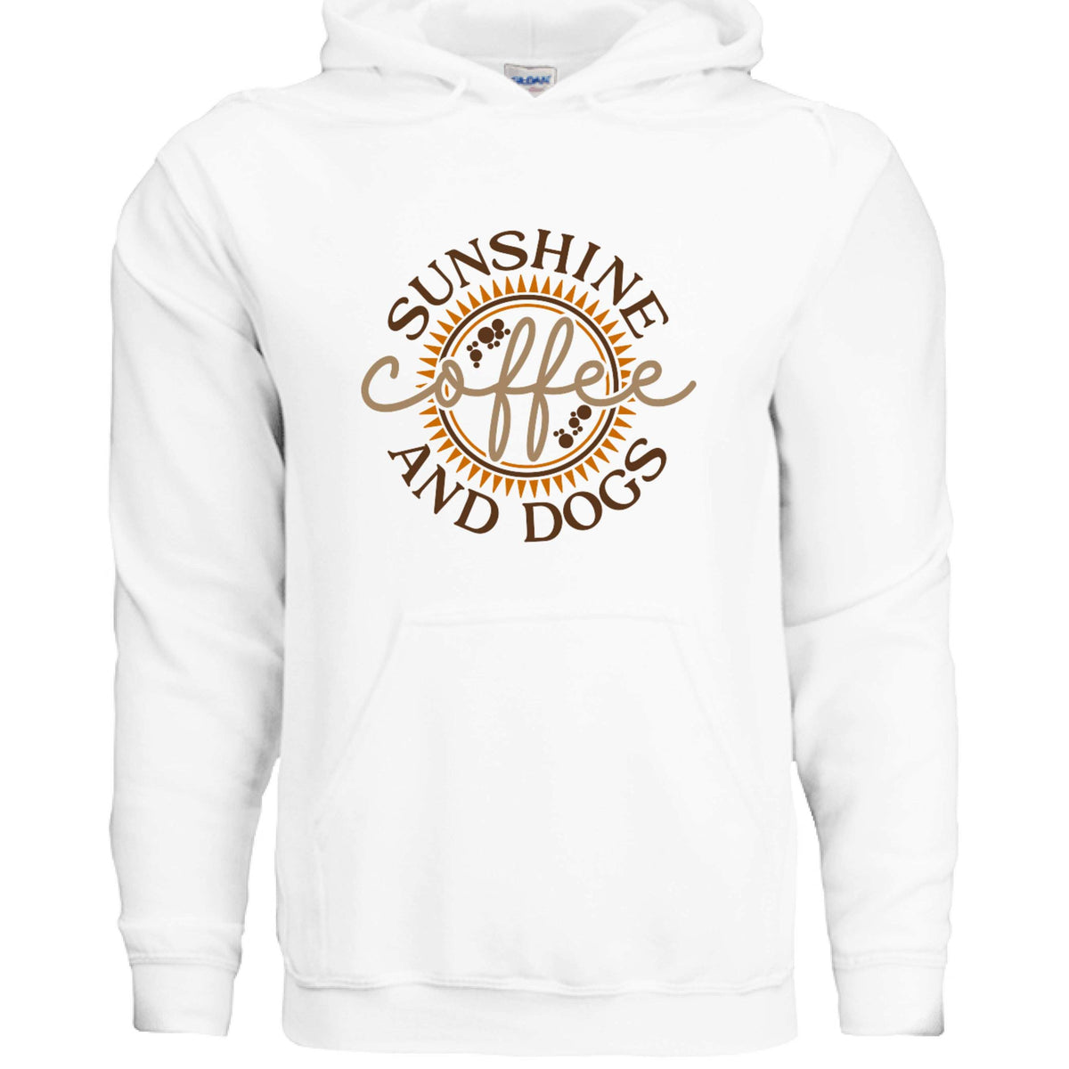 Sun Coffee Dog Hoodie Sweatshirt - Dog Lover Coffee Culture