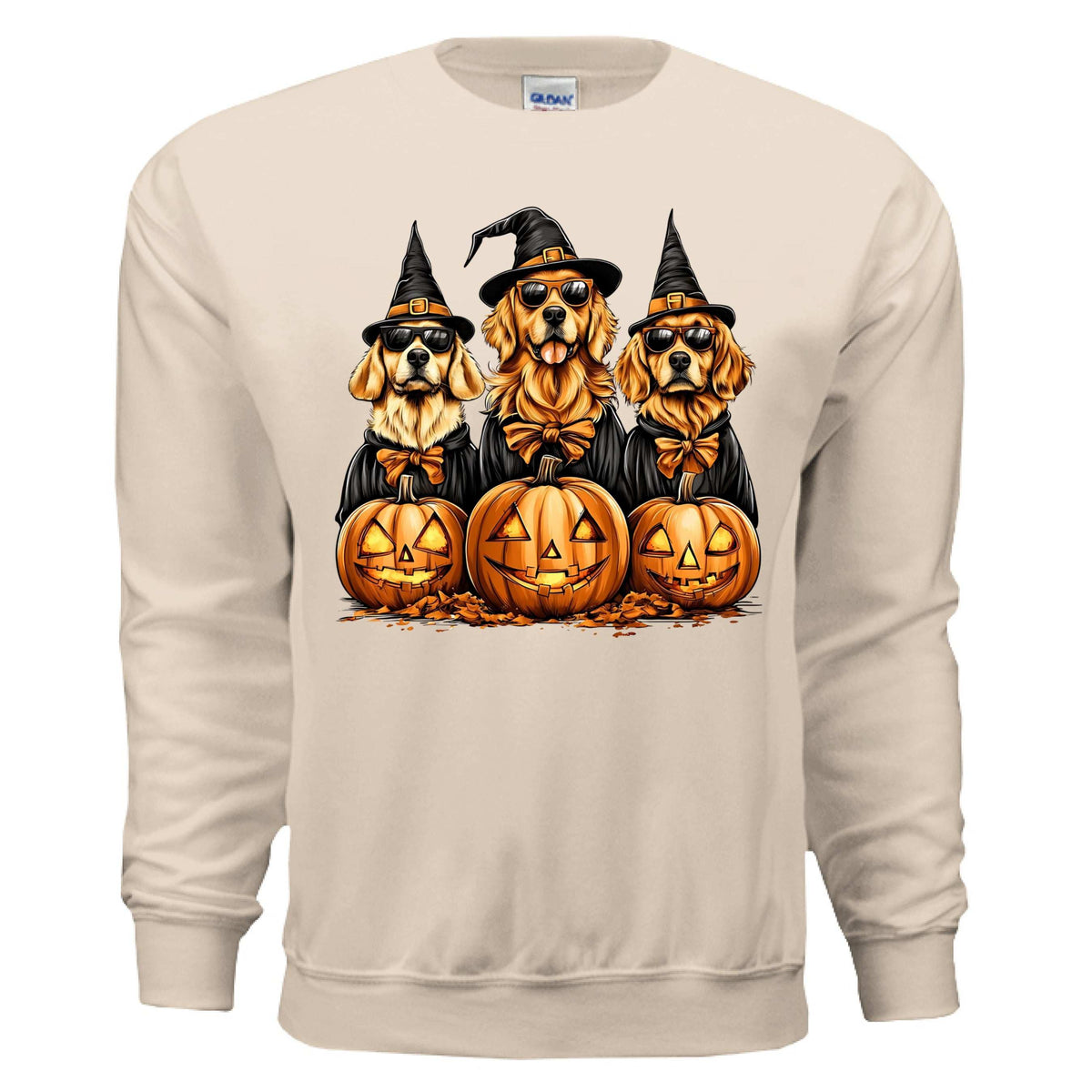 Golden Retriever Halloween Sweatshirt - Witch Dogs