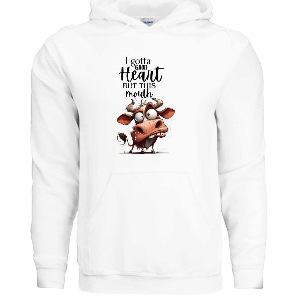 Funny Cow Hoodie - Good Heart But This Mouth Sweatshirt