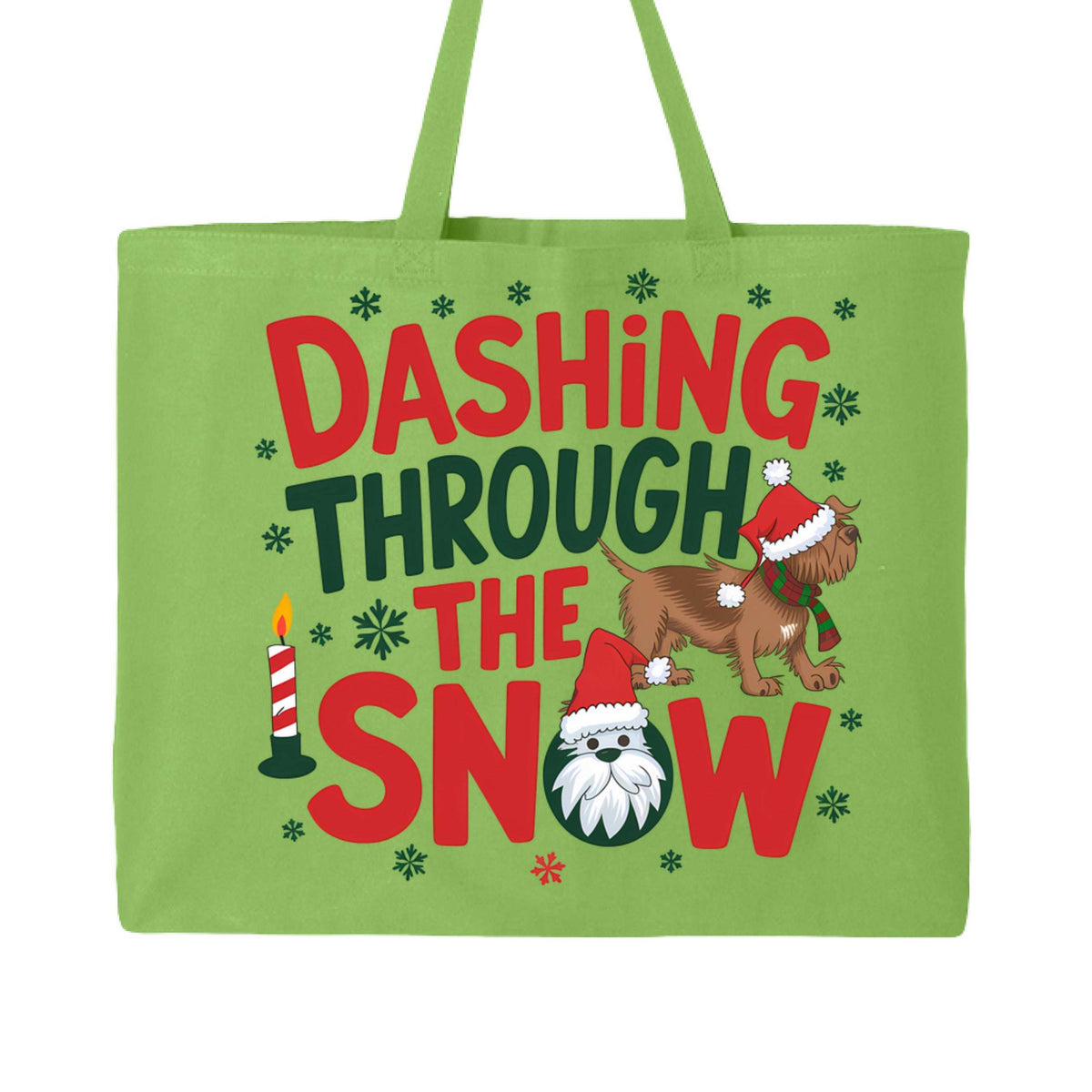 Dashing Through the Snow Holiday Tote for Dog Lovers - Canvas