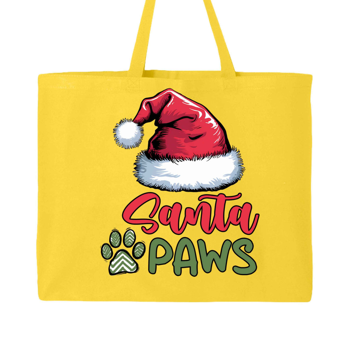Santa Paws Holiday Tote with Santa Hat for Dog Lovers