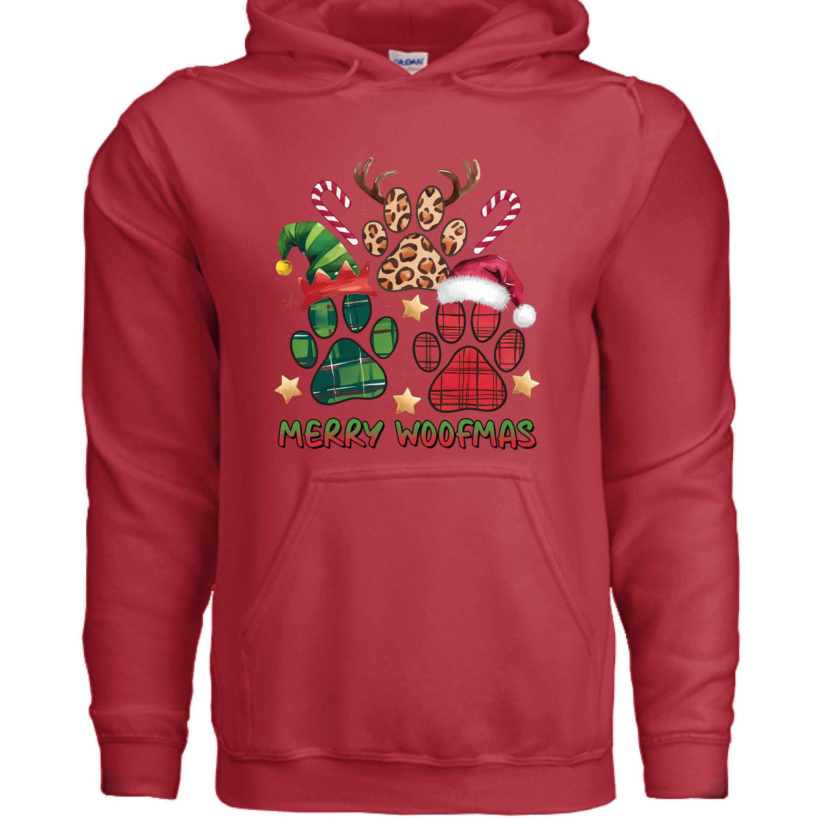 Merry Woofmas Holiday Hoodie with Reindeer Antlers for Dogs